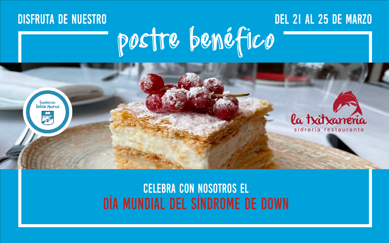 Postre benéfico para Talita Madrid